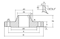 Фото - фланец воротниковый DIN 2627 чертеж